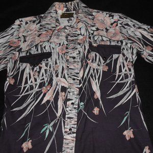 MEN'S WESTERN FLORAL SHIRT Size 35